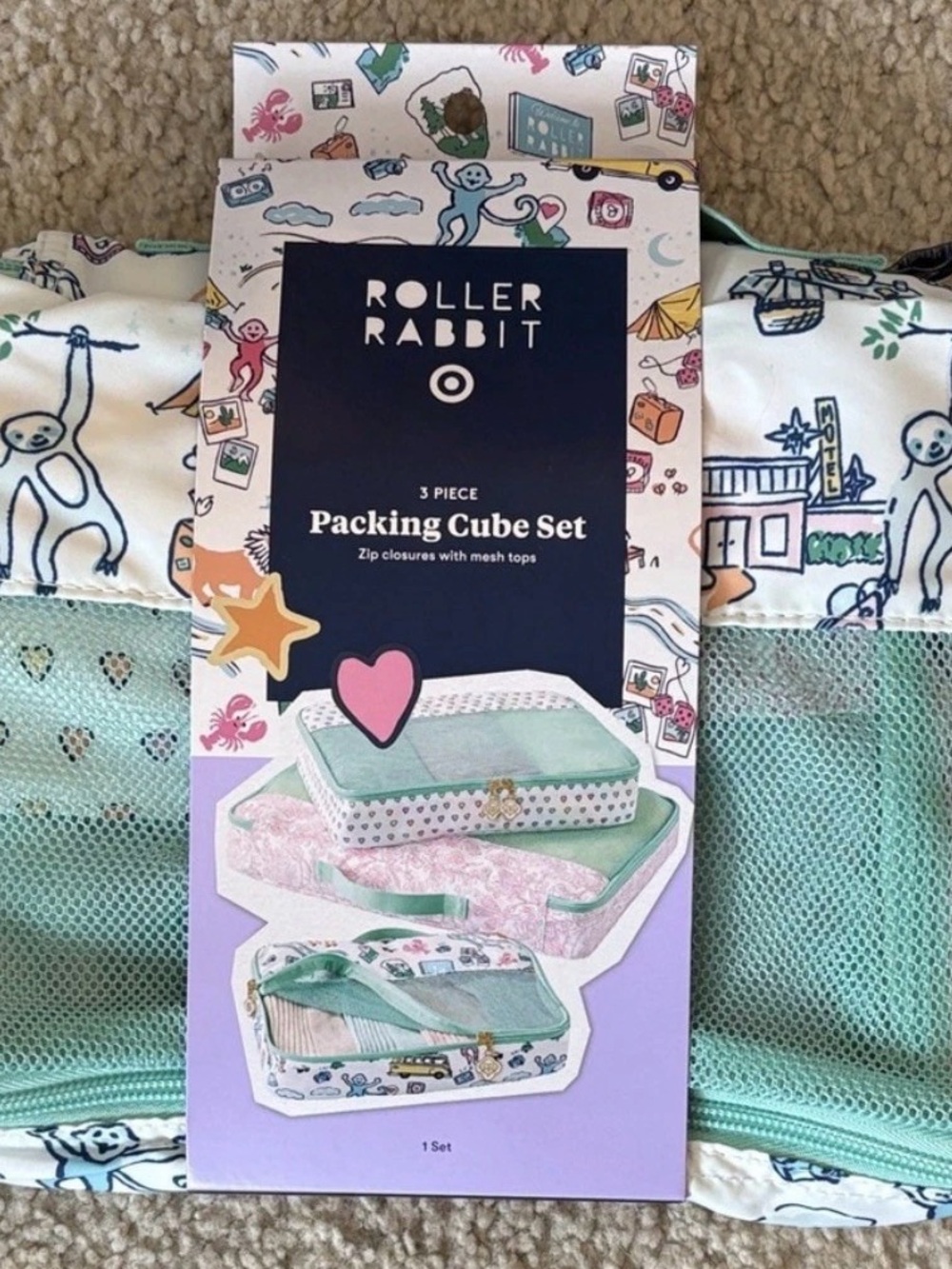💕🐇Roller Rabbit x Target Packing Cubes Set - 3pc - Picture 4 of 4